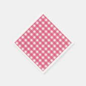 Serviette En Papier gingham cerise (Coin)