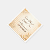 Serviette En Papier Gingham Cinnamon Roll Little Bun 1st Birthday (Coin)