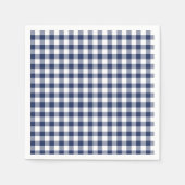 Serviette En Papier Gingham Classique Bleu Marine (Devant)