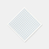 Serviette En Papier Gingham Classique de Printemps | Bleu Poudre (Coin)