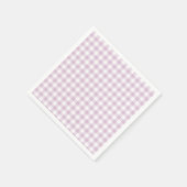 Serviette En Papier Gingham Classique Début d'Automne | Lilas Chaud (Coin)