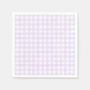 Serviette En Papier Gingham Classique Lavande