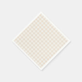 Serviette En Papier Gingham Classique Printanier | Lin soyeux (Coin)