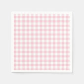 Serviette En Papier Gingham Classique Rose Classique (Devant)