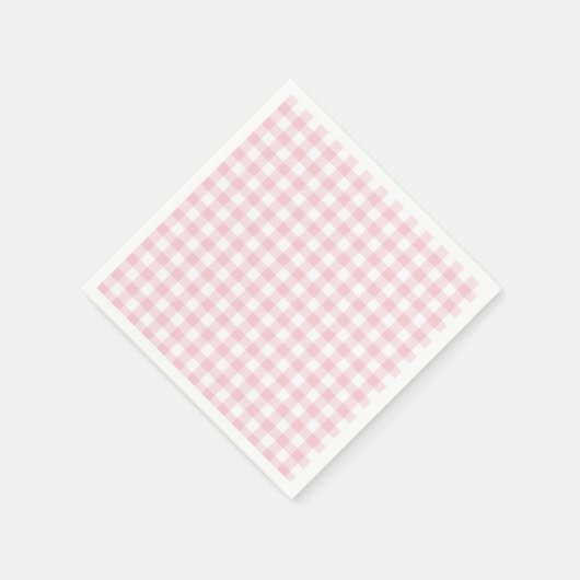 Serviette En Papier Gingham Classique Rose Classique (Coin)