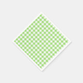 Serviette En Papier Gingham Classique Vert de Printemps (Coin)