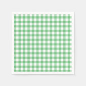 Serviette En Papier Gingham Classique Vert Été (Devant)