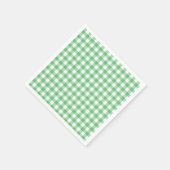 Serviette En Papier Gingham Classique Vert Été (Coin)