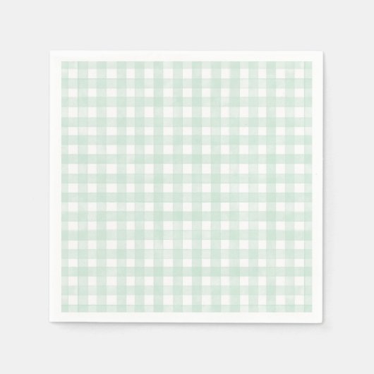 Serviette En Papier Gingham Classique Vichy (Devant)