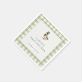 Serviette En Papier Gingham Mallard Duck Baby Shower Party (Coin)