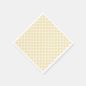 Serviette En Papier Gingham Rétro Printemps | Crème Beurre (Coin)