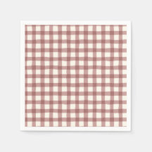 Gingham Rouge Cranberry Marron
