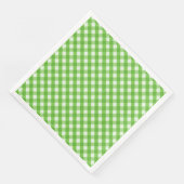 Serviette En Papier Gingham vert (Coin)