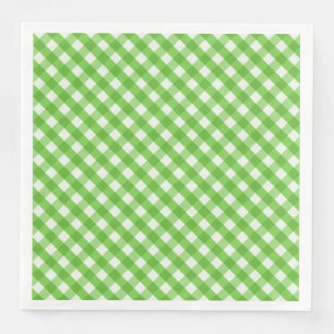 Serviette En Papier Gingham vert