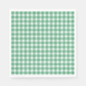 Serviette En Papier Gingham vert menthe  (Devant)