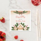 Serviette En Papier Gingpain House Fête (En situation)