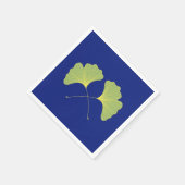 Serviette En Papier Ginkgo Tree Feuilles bleu et vert (Coin)
