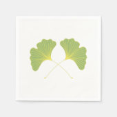 Serviette En Papier Ginkgo Tree Feuilles Printemps vert (Devant)