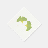 Serviette En Papier Ginkgo Tree Feuilles Printemps vert (Coin)