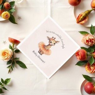 Serviette En Papier Girafe Ballerine Tutu Excitée Fille Bébé Bain