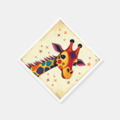 Serviette En Papier Girafe d'art populaire joueuse avec étoiles (Coin)