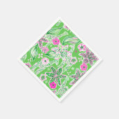 Serviette En Papier Girafe Verte Prépa Fleur de Lys Fête Florale (Coin)