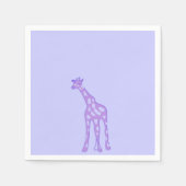 Serviette En Papier girafe violette (Devant)