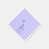 Serviette En Papier girafe violette (Coin)