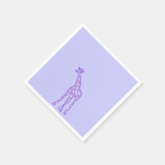 Serviette En Papier girafe violette (Coin)