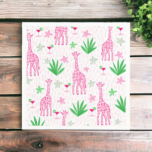 Serviette En Papier Girafes Préparatoires Classiques et Jungle Cosmopo