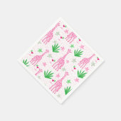 Serviette En Papier Girafes Préparatoires Classiques et Jungle de Cosm (Coin)