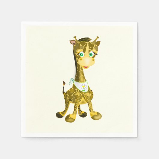 Serviette En Papier Giraffe Bébé mignonne (Devant)