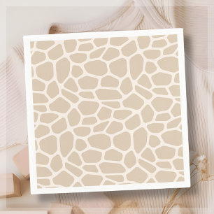 Serviette En Papier Giraffe beige Poster de animal