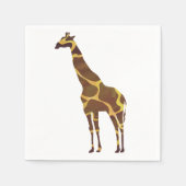 Serviette En Papier Giraffe Brown et jaune Silhouette (Devant)