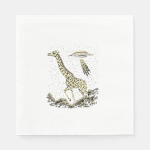 Serviette En Papier Giraffe cosmique drôle Giraffe pour femmes Hommes