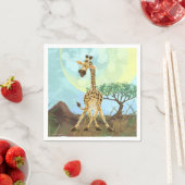 Serviette En Papier Giraffe de la Parade Animale (En situation)