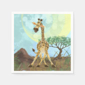 Serviette En Papier Giraffe de la Parade Animale (Devant)
