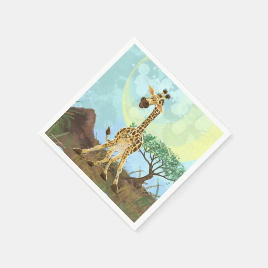 Serviette En Papier Giraffe de la Parade Animale (Coin)