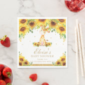 Serviette En Papier Giraffe de tournesol Baby shower fête d'anniversai (En situation)