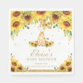 Serviette En Papier Giraffe de tournesol Baby shower fête d'anniversai (Devant)