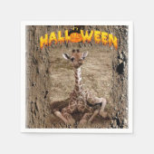 Serviette En Papier Giraffe en papier d'Halloween (Devant)