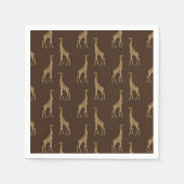 Serviette En Papier Giraffe Gold Chic Élégant serviettes (Devant)