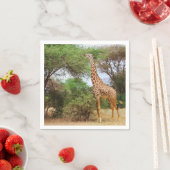 Serviette En Papier Giraffe Masaï (En situation)