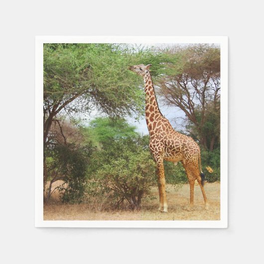Serviette En Papier Giraffe Masaï (Devant)
