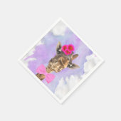 Serviette En Papier Giraffe mignonne drôle de jungle d'aquarelle anima (Coin)