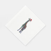 Serviette En Papier Giraffe Noël _1 (Coin)