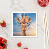 Serviette En Papier Giraffe portant des lunettes (En situation)