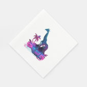 Serviette En Papier Giraffe Synthwave Vaporwave Art (Coin)