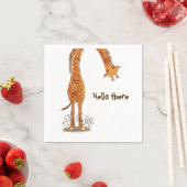 Serviette En Papier Giraffe, zoo animal anniversaire (En situation)