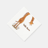Serviette En Papier Giraffe, zoo animal anniversaire (Coin)